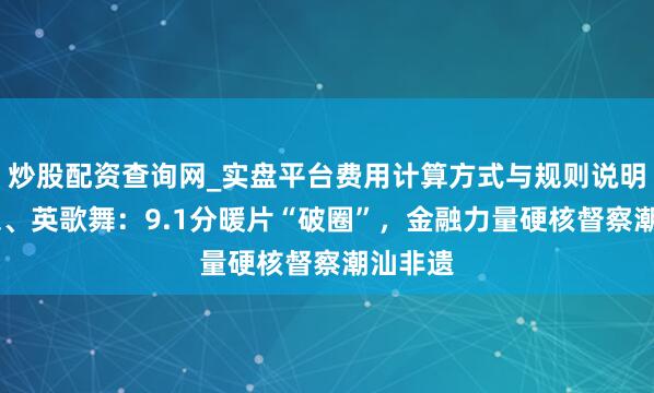 炒股配资查询网_实盘平台费用计算方式与规则说明 无米粿、英歌舞：9.1分暖片“破圈”，金融力量硬核督察潮汕非遗