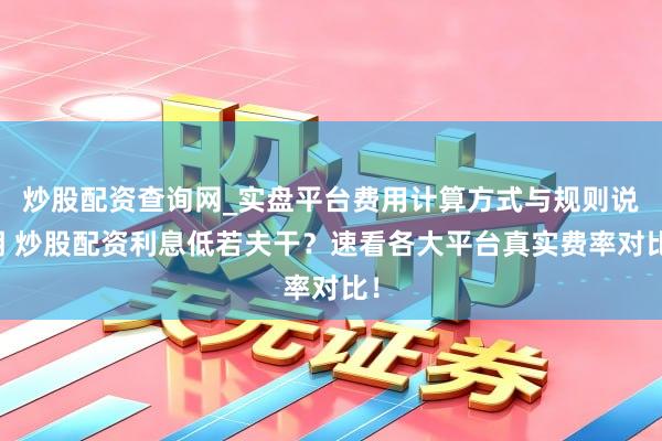 炒股配资查询网_实盘平台费用计算方式与规则说明 炒股配资利息低若夫干？速看各大平台真实费率对比！